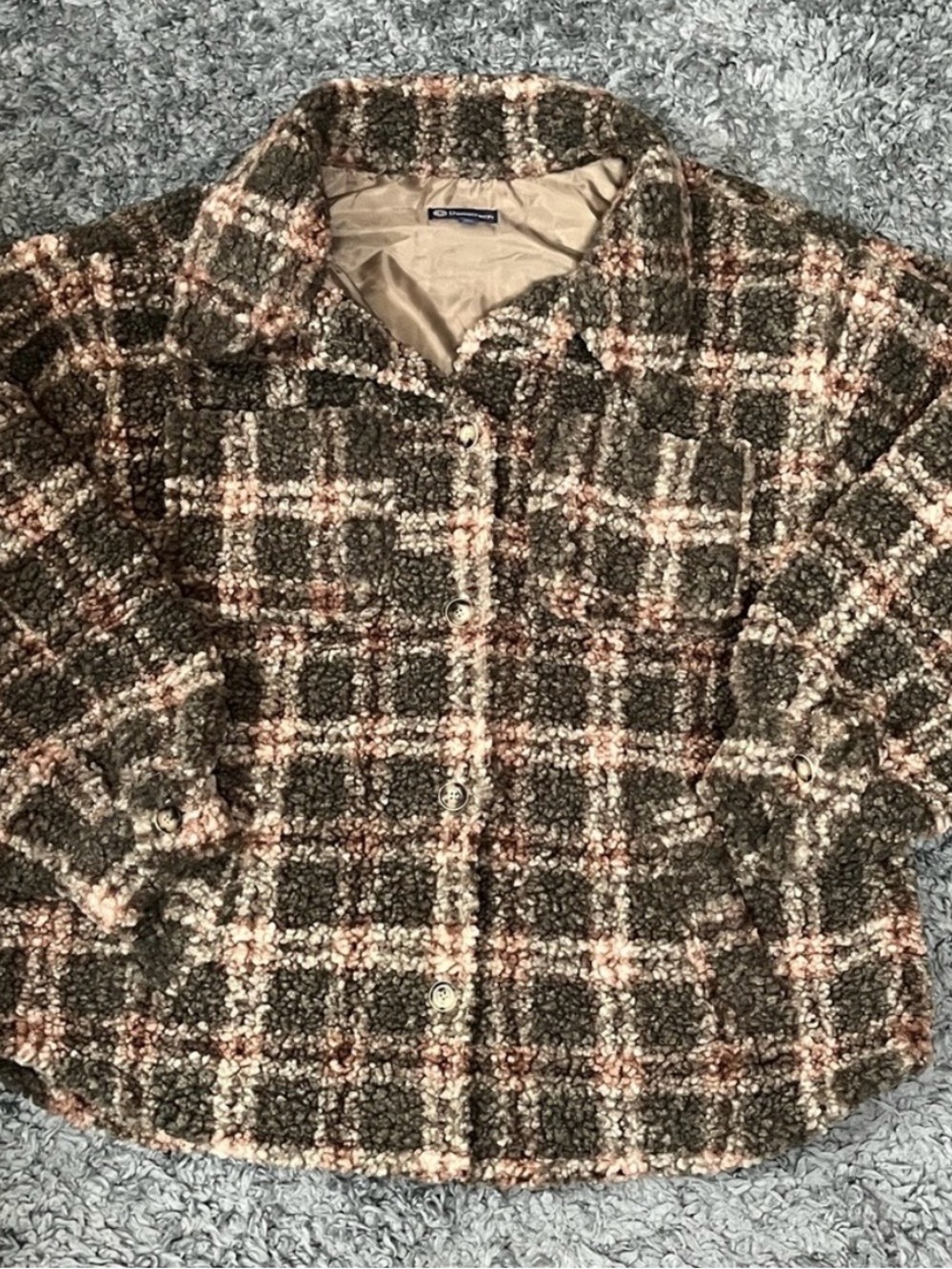 NWOT Democracy Textured Jacket in Fall Colors. Size XL